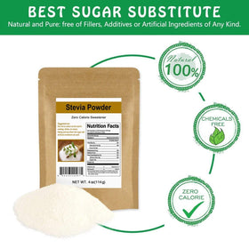 CCnature Stevia Powder container with scoop for easy measuring.
