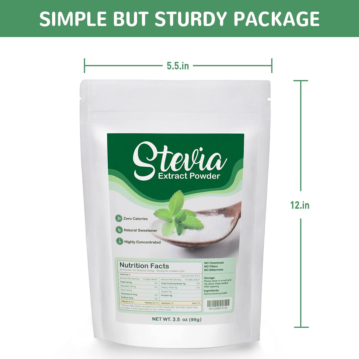 CCnutri Stevia No Fillers – pure sweetness without additives