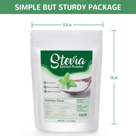 CCnutri Stevia Powder dosing scoop illustrates concentrated sweetness.