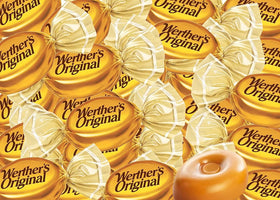 CC's Sweets & Snacks bag clip seals Werther's Original to keep freshness.