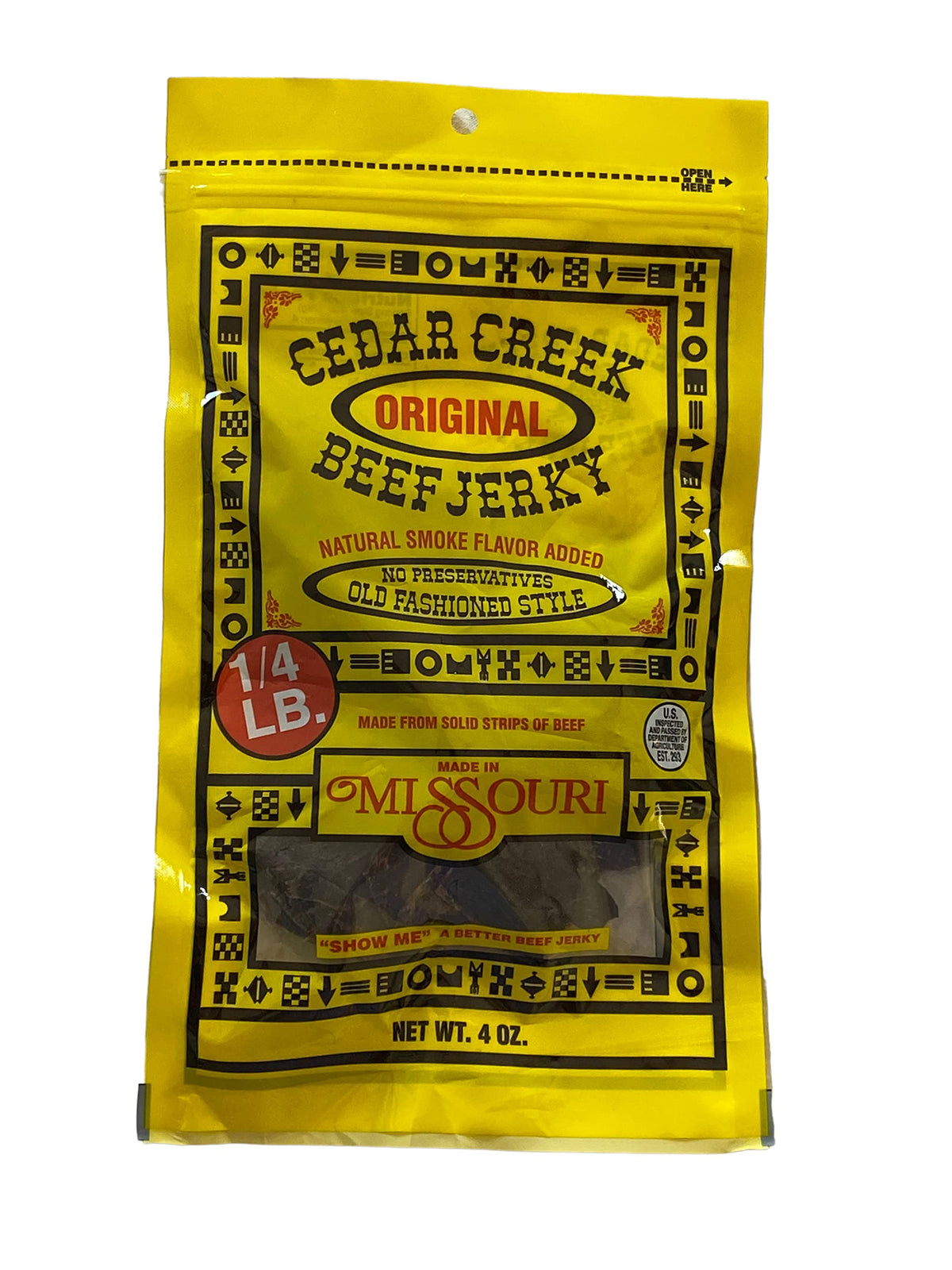 Cedar Creek Jerky USA-made, preservative-free and gluten-free snack option.
