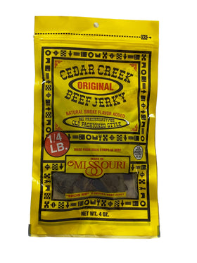Cedar Creek Jerky USA-made, preservative-free and gluten-free snack option.