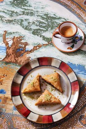 Cedar Pastries mixed-nuts baklava triangles, perfect for entertaining guests.