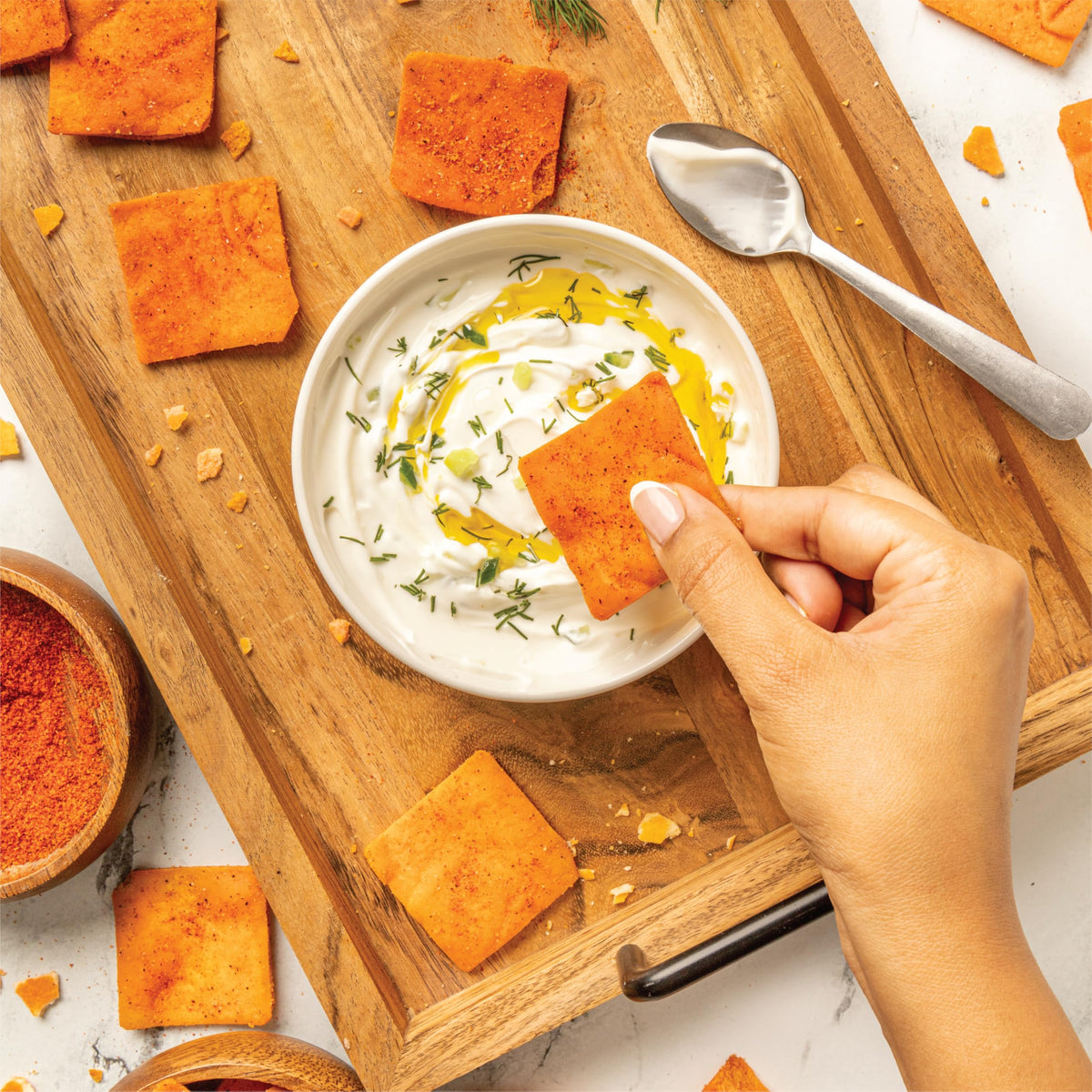 Cedar Valley Pita Chips Variety Pack bowl-serve ready to enjoy with salads or soups