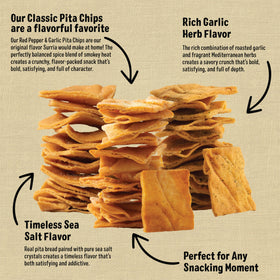 Cedar Valley Pita Chips Variety Pack herbs-spices closeup emphasizes gentle seasoning