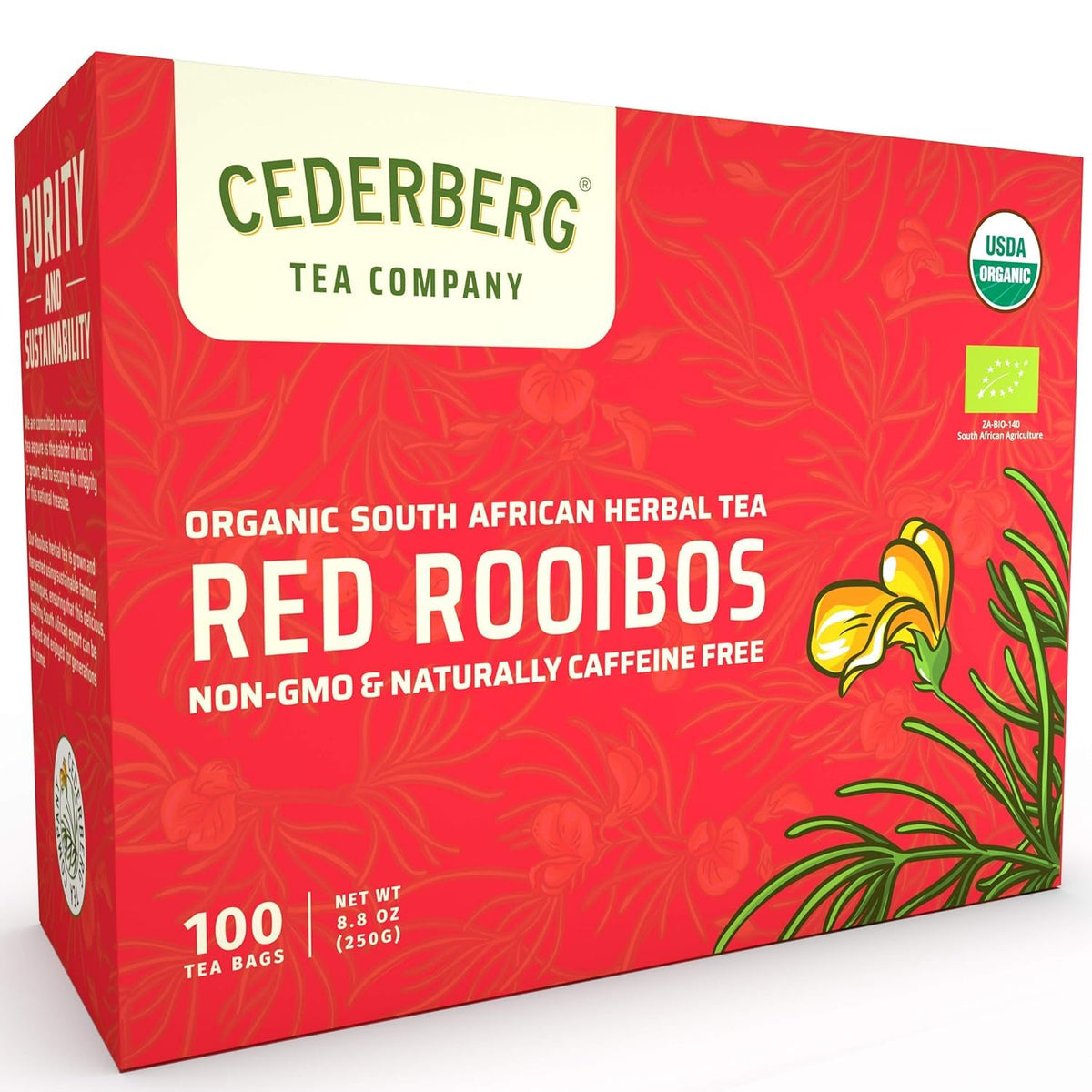 Cederberg Red Rooibos tea bags pack ready for daily use, convenient and fresh.