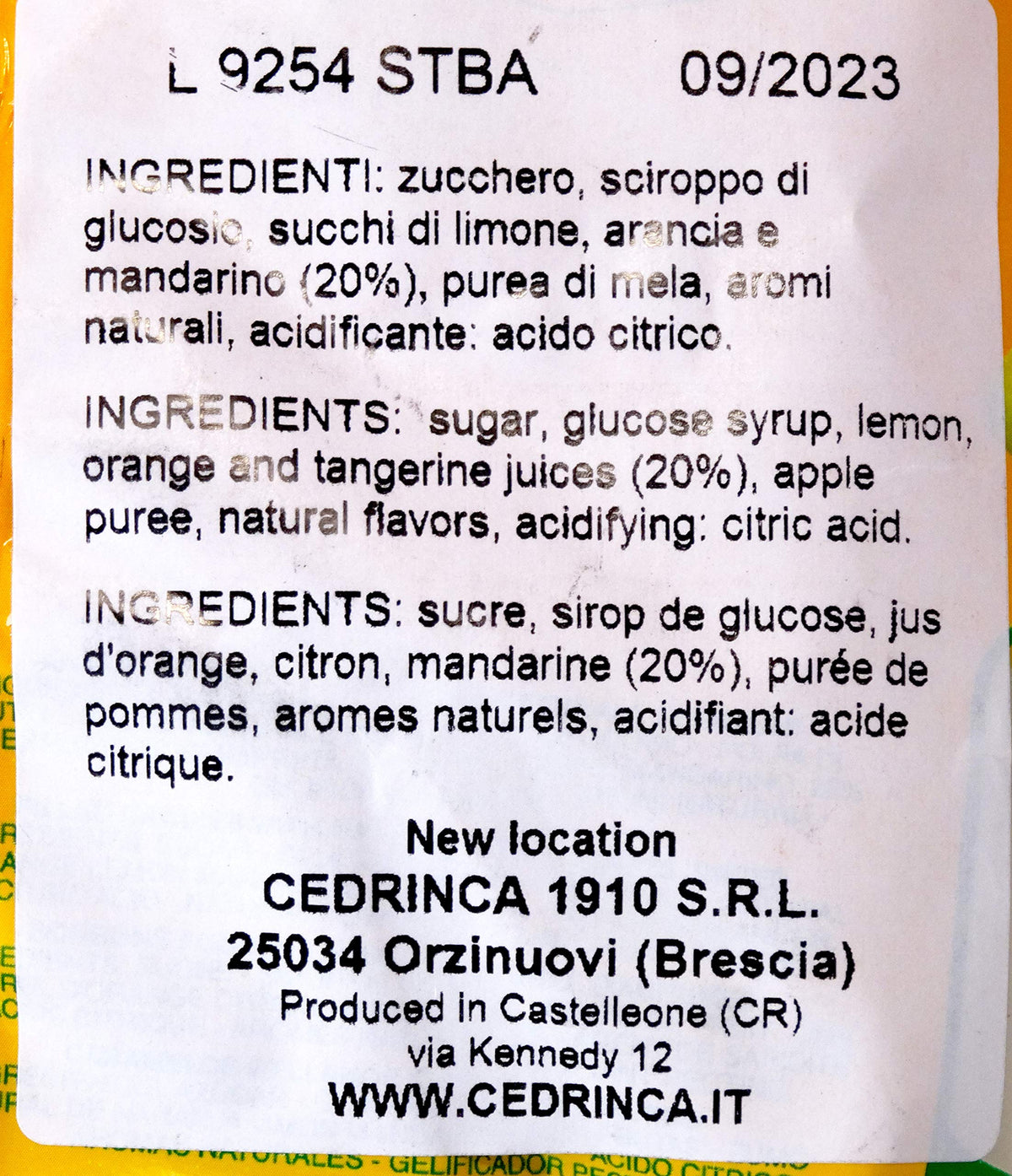 Beautiful Cedrinca Sicilia Candies gift-worthy packaging perfect for celebrations.