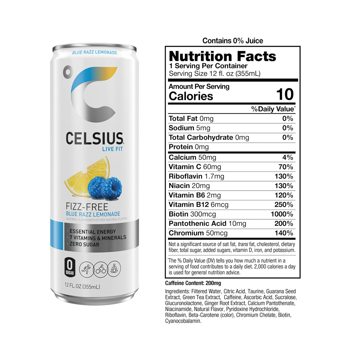 CELSIUS close-up of MetaPlus blend with EGCG for steady energy