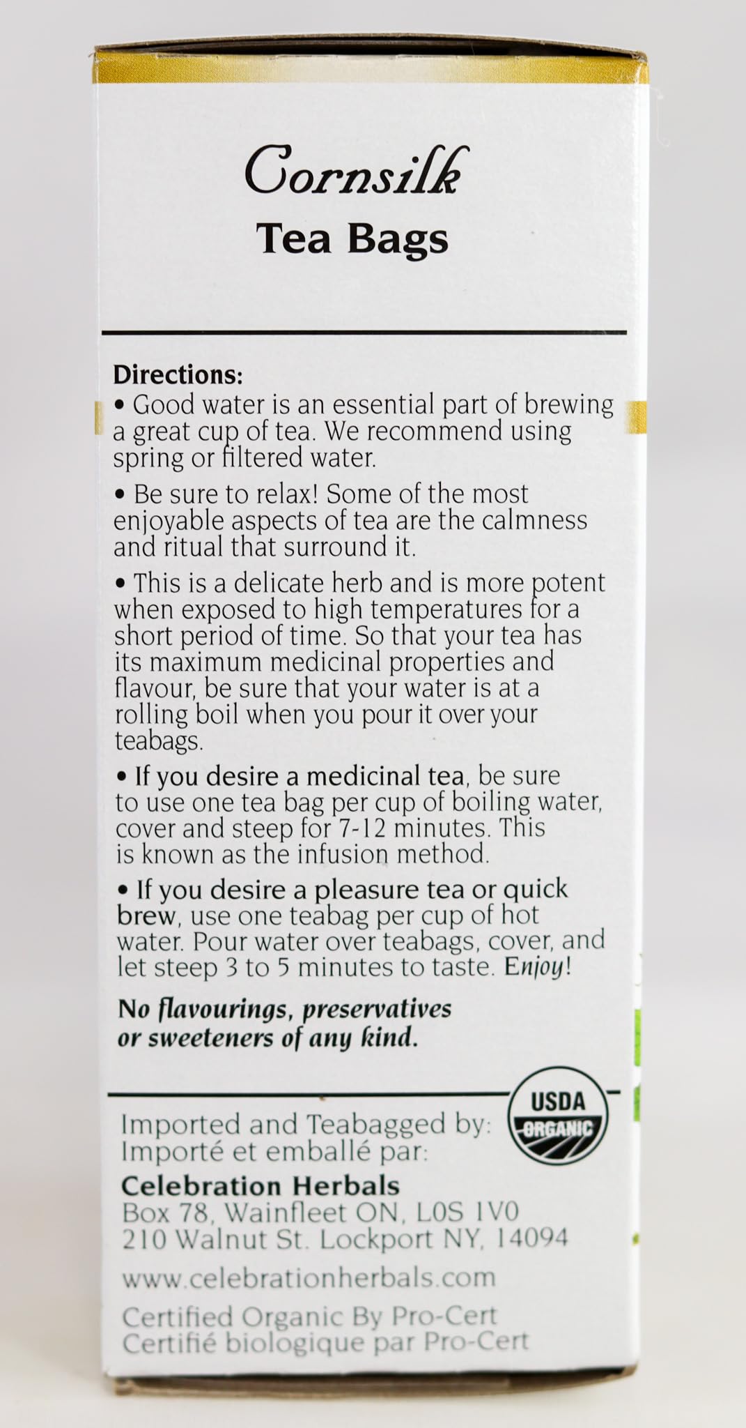 Celebration Herbals certified organic label confirms trusted sourcing and verification.