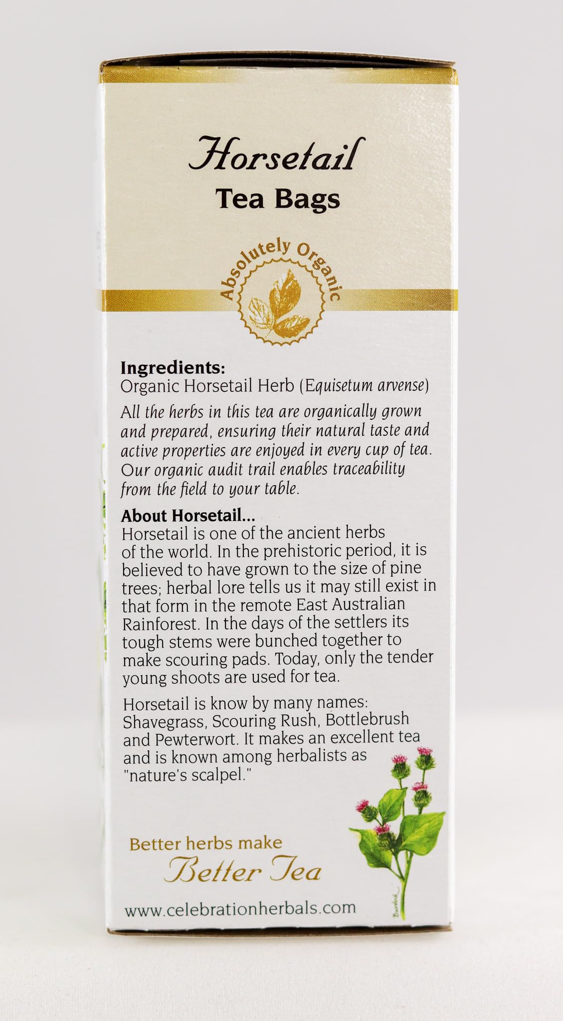 Organic label visible on Celebration Herbals packaging