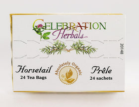 Serve hot Celebration Herbals Horsetail Tea for a comforting break