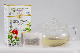 Celebration Herbals milk thistle seeds close-up showcasing premium organic ingredients