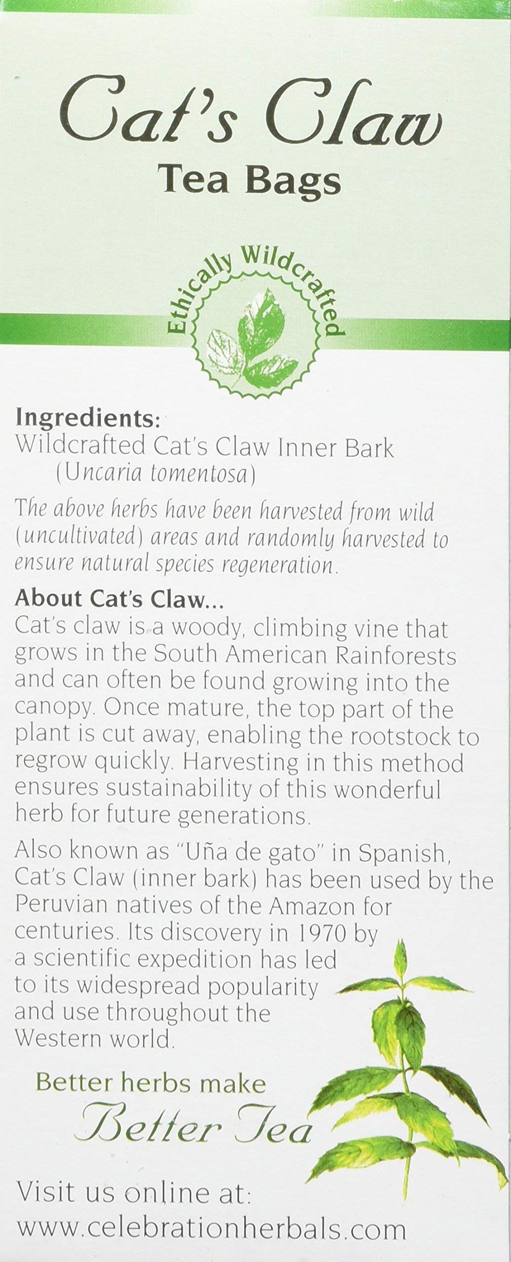 Celebration Herbals non-irradiated tea bags preserve fresh flavor