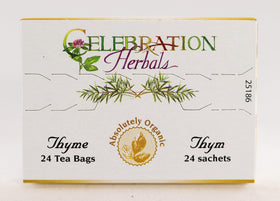 Celebration Herbals thyme tea cup offers a caffeine-free moment.