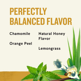 Celestial Seasonings chamomile close-up highlights natural ingredients for comfort.