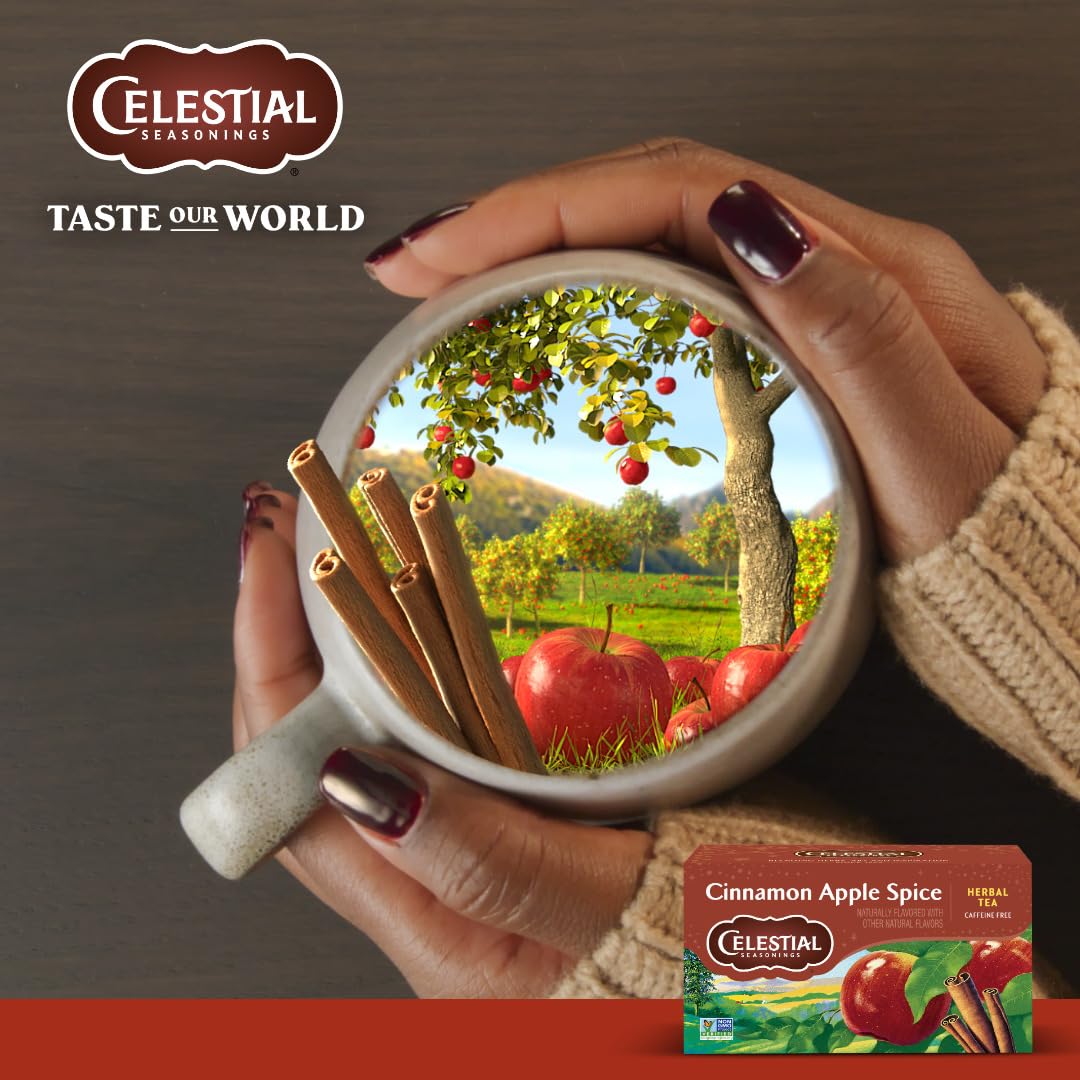 Celestial Seasonings Cinnamon Apple Spice iced tea served over ice
