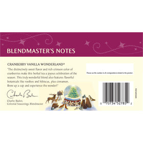 Celestial Seasonings Cranberry Vanilla Wonderland tea cup showcases a warm, comforting ritual.