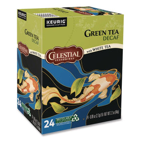 Keurig-compatible decaf green tea K-Cup pod ready for quick brew.