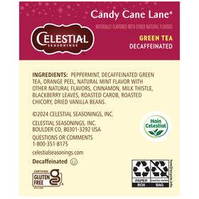 Celestial Seasonings eco-friendly packaging featuring recycled boxes and stringless tea bags to reduce waste