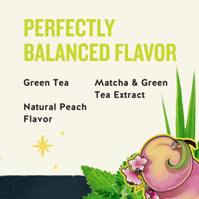 Celestial Seasonings Energy Green Tea cup steeping reveals peach notes and aroma.