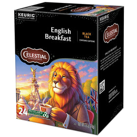 Celestial Seasonings English Breakfast cup and saucer ready for ritual.
