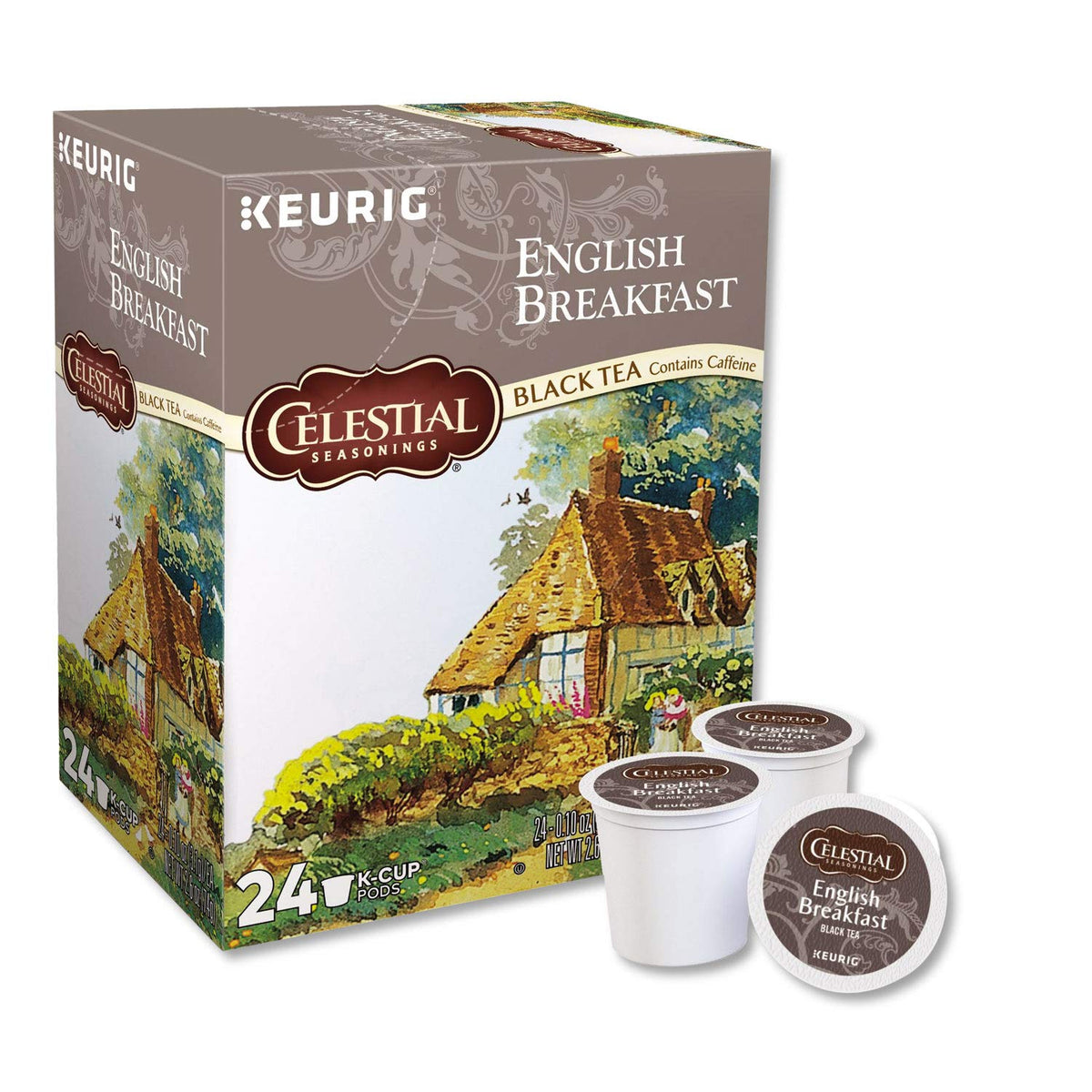 Celestial Seasonings English Breakfast foil pack preserving fresh flavor.