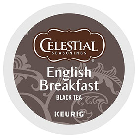 Celestial Seasonings English Breakfast K-Cup Pod for quick mornings.