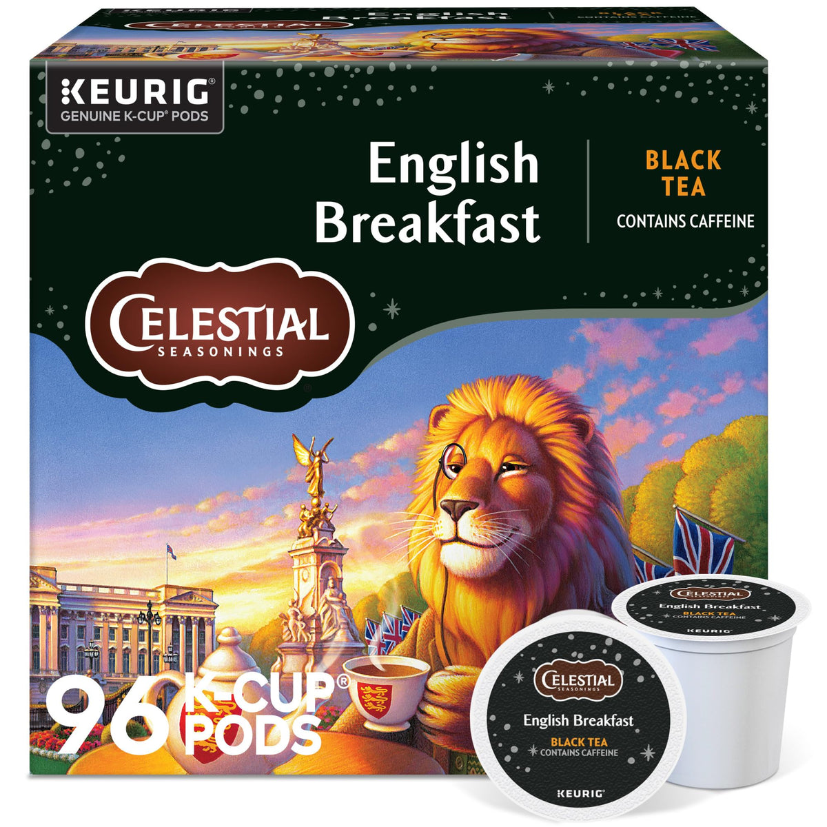 Celestial Seasonings English Breakfast K Cup pod ready for quick mornings