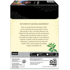 Celestial Seasonings English Breakfast steaming mug perfect for quick mornings.