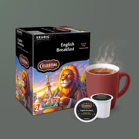 Celestial Seasonings floral aroma rising from a steaming mug