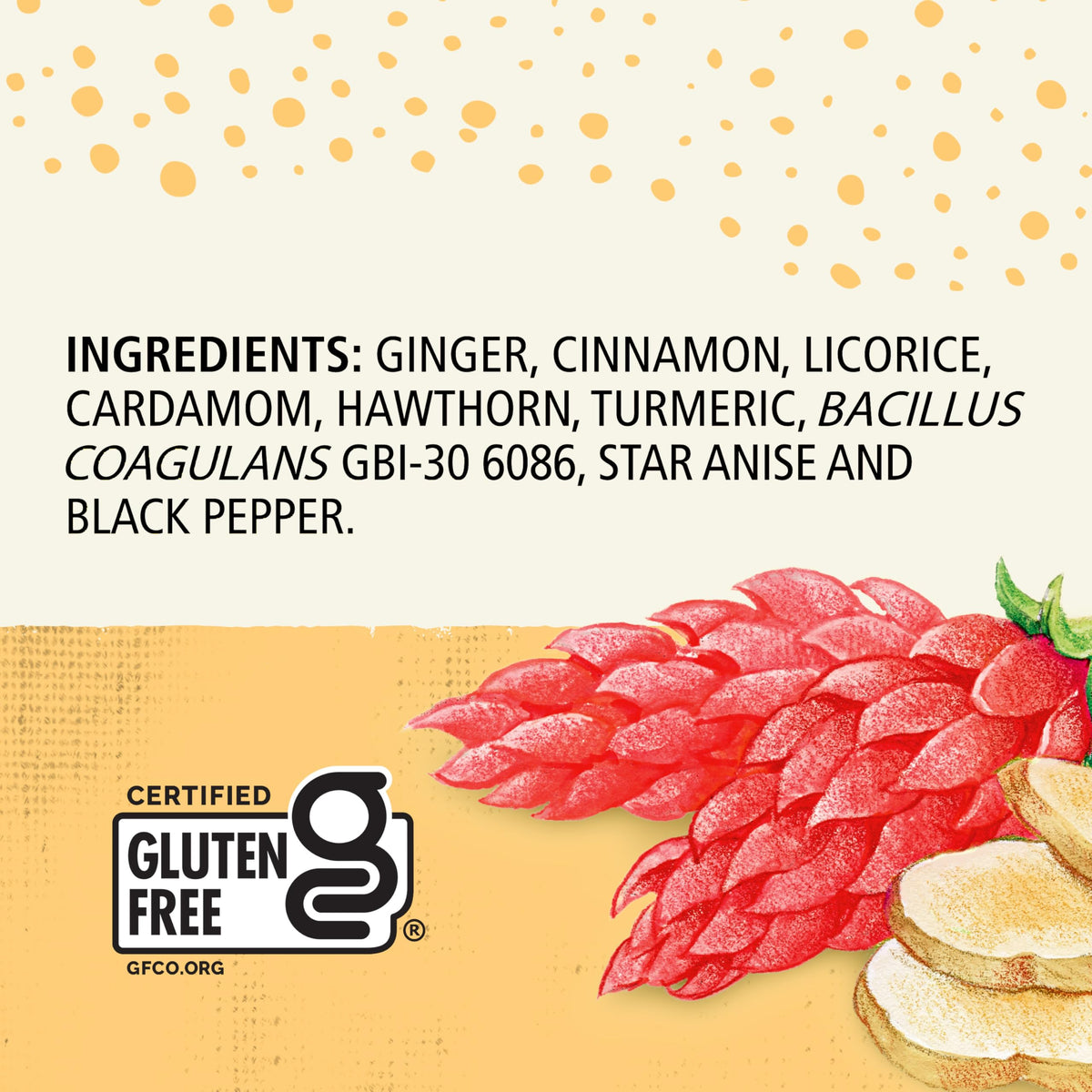 Celestial Seasonings Ginger Probiotics tea packaging shows recycled materials and minimal waste.