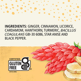 Celestial Seasonings Ginger Probiotics tea packaging shows recycled materials and minimal waste.