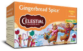 Brewed cup of Celestial Seasonings Gingerbread Spice tea, comforting aroma.