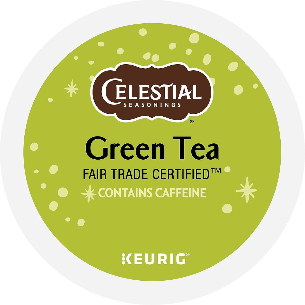 Brewed Celestial Seasonings green tea in a cup showcasing a smooth, balanced cup.