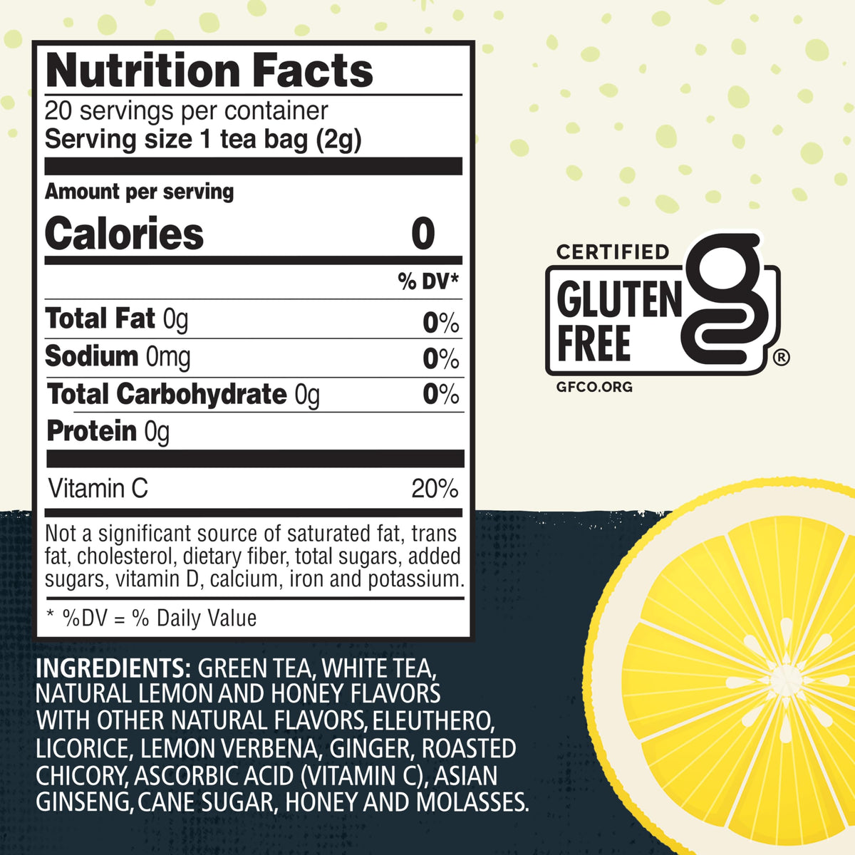 Six-pack Celestial Seasonings Honey Lemon Ginseng Green Tea offers convenient daily ritual.