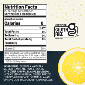 Six-pack Celestial Seasonings Honey Lemon Ginseng Green Tea offers convenient daily ritual.