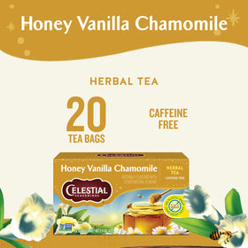 Celestial Seasonings chamomile-tea-steeping-cup showing calming aroma and easy prep.