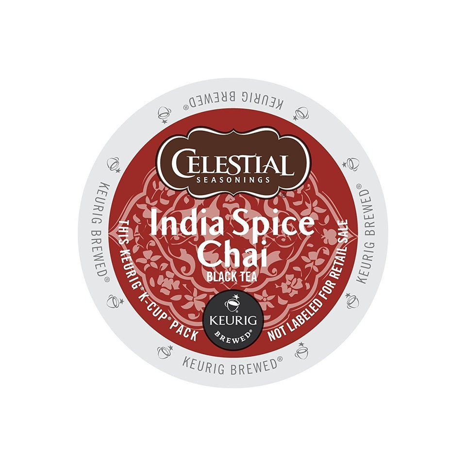 Celestial Seasonings India Spice Chai K-Cup pod for Keurig, convenient single-serve flavor