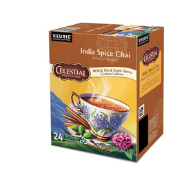 Pouring Celestial Seasonings India Spice Chai K-Cup creates a fragrant cup