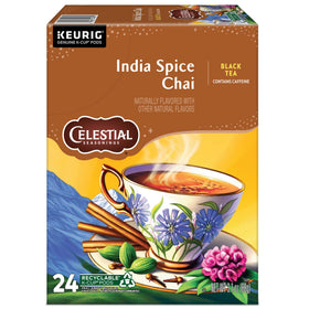 Celestial Seasonings India Spice Chai recyclable packaging supports sustainability.