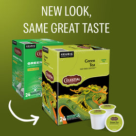 Celestial Seasonings K-Cup pod display for easy pantry access.