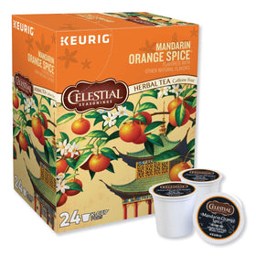 Celestial Seasonings Mandarin Orange Spice tea cup in hand; fragrant citrus and spice.