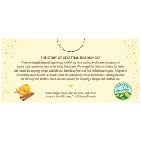 Tea steeping in hot water with Celestial Seasonings Mandarin Orange Spice