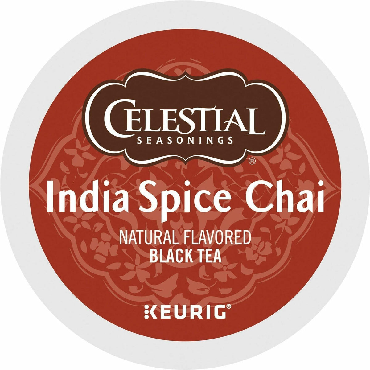 Celestial Seasonings Original India Spice Chai K-Cup Box 24-pack, convenient single-serve for busy mornings.