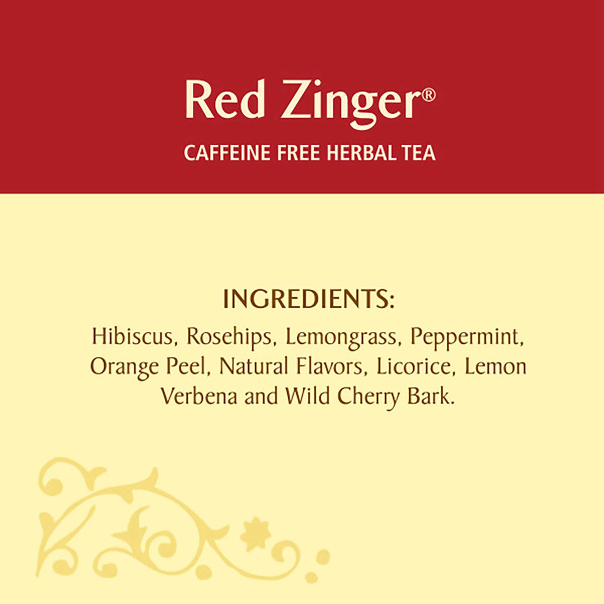 Steaming cup of Celestial Seasonings Red Zinger ready to enjoy