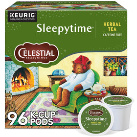Celestial Seasonings Sleepytime 96-count box on display for easy bedtime rituals.