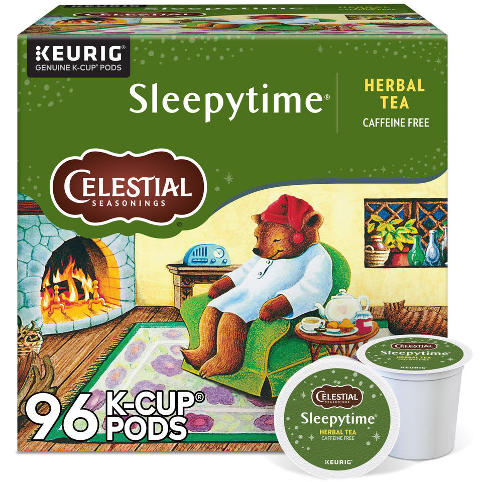Celestial Seasonings Sleepytime 96-count box on display for easy bedtime rituals.