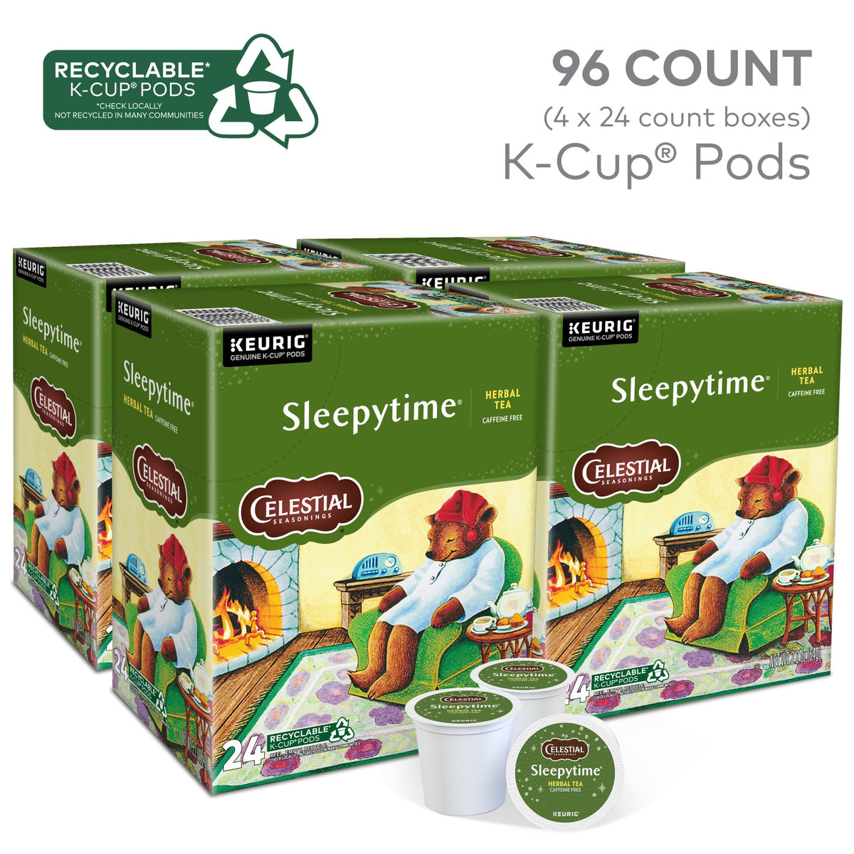 Sleepytime cup steaming from Celestial Seasonings for a cozy unwind.