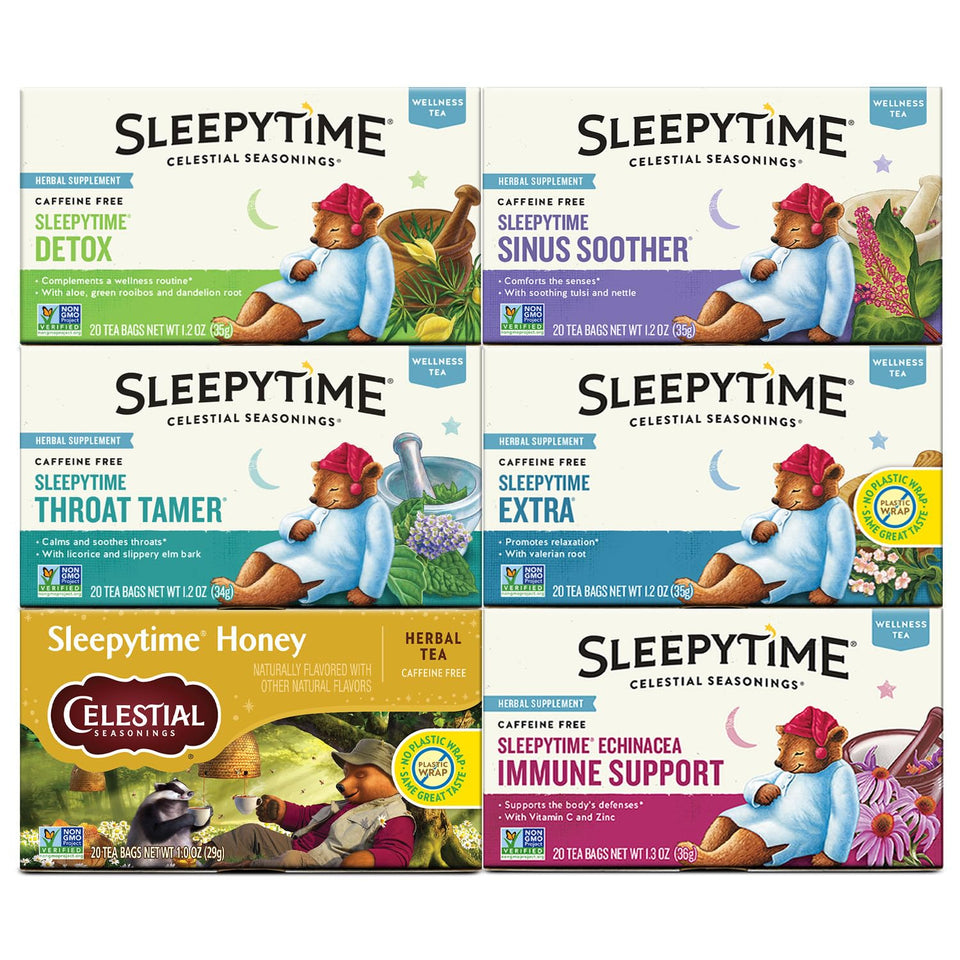 Celestial Seasonings Sleepytime Detox tea bag ready to steep for relaxation