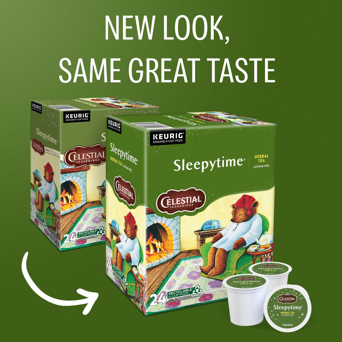Celestial Seasonings Sleepytime K-Cup pods ready to brew a soothing cup.